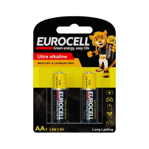 باتری اولترا آلکالاین قلمی کارتی 2 عددی EUROCELL