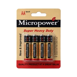 باتری قلمی کربن زینک کارت 4 عددی MICROPOWER
