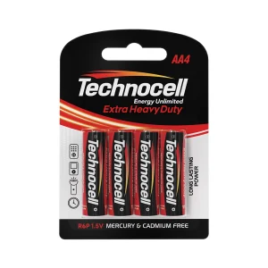 ‫باتری   قلمی کربن زینک کارت 4 عددی Technocell