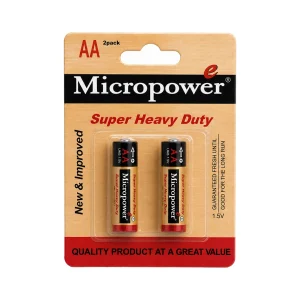 باتری قلمی کربن زینک کارت 2 عددی MICROPOWER