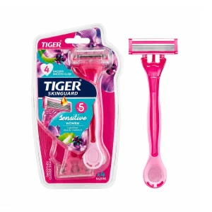 خود تراش 5 لبه 4 عددی زنانه بلیستر TIGER