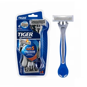 خود تراش 5 لبه 4 عددی مردانه بلیستر TIGER