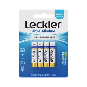 باتری نیم قلمی آلکالاین کارت 4 عددی Leckler