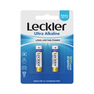باتری نیم قلمی آلکالاین کارت 2 عددی Leckler