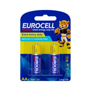 باتری کربن زینک قلمی کارتی 2 عددی EUROCELL