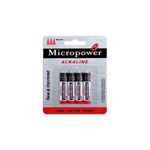 باتری قلمی آلکالاین کارت 4 عددی MICROPOWER