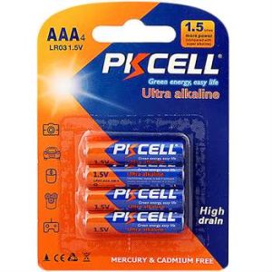 باتری اولترا الکالاین نیم قلمی کارت 4 عددی PKCELL