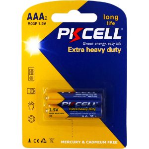 باتری کربن زینک  Heavy duty  قلمی کارت 2 عددی PKCELL
