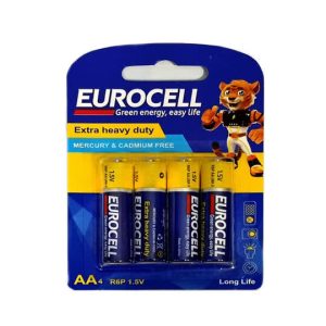 باتری کربن زینک قلمی کارتی 4 عددی EUROCELL